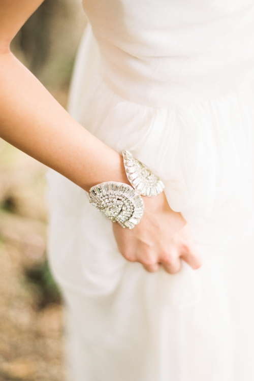 Art Deco Bridal Crystal Bracelet by Bride La Boheme