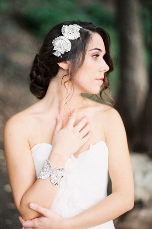Art Deco Bridal Crystal Hair Comb by Bride La Boheme