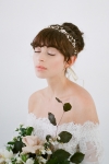 Julia Gold Bridal Halo - Hair Accessory by Bride La Boheme