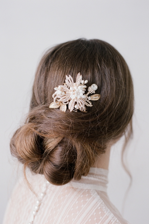 Golden Hair Comb by Bride La Boheme