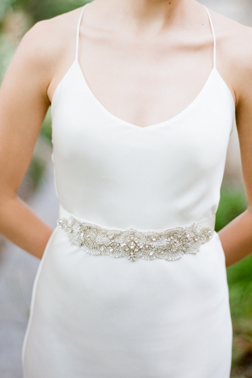 Sparkly Crystal Wedding Sash by Bride La Boheme