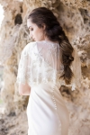 Crystal Embroidered Bridal Cape by Bride La Boheme