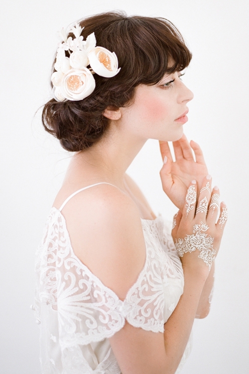 Ava Ivory Floral Headpiece by Australian Bride La Boheme