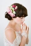 Ava Flower Headpiece Mauve - Heirloom Millinery Bridal Headpieces by Bride La Boheme